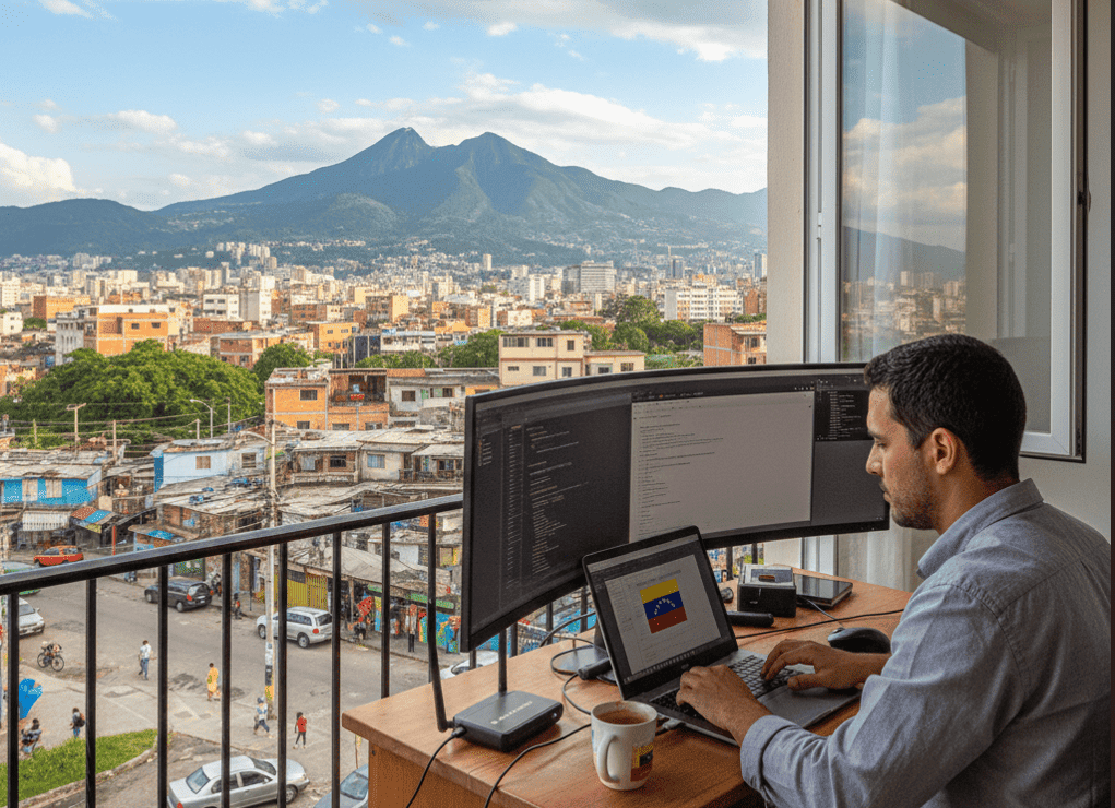 Vista de Caracas, Venezuela — regreso al país natal